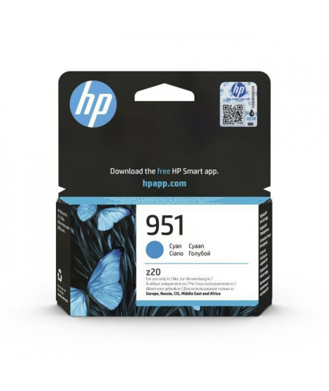 HP 951 Cartouche d'Encre Cyan Authentique (CN050AE)