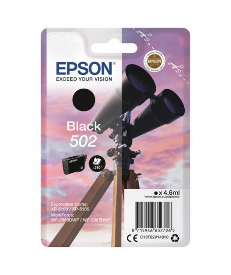 EPSON Cartouche d'encre 502 Noir - Jumelles (C13T02V14020)