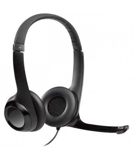 Logitech H390 Casque Filaire Stéréo avec Microphone Antibruit, USB-A - Noir