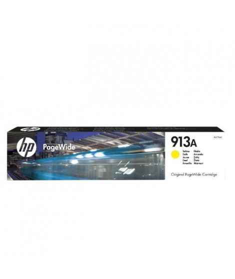HP 913A Cartouche d'encre jaune PageWide authentique (F6T79AE) pour HP PageWide 377/452/477