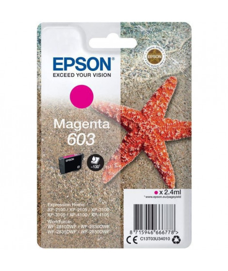 EPSON Cartouche d'encre 603 Magenta - Etoile de mer (C13T03U34010)