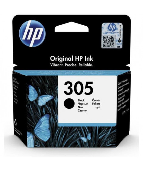 HP 305 Cartouche d'encre noire authentique (3YM61AE) pour HP DeskJet 2300/2710/2720/Plus4100, HP Envy 6000/Pro 6400