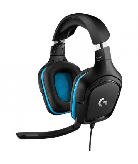 LOGITECH G - Casque Gamer filaire G432 avec son surround 7.1 - Noir