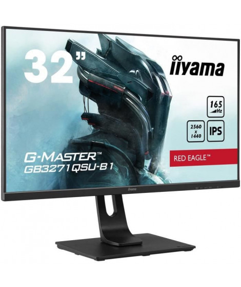 Ecran PC Gamer - IIYAMA G-Master Red Eagle - 31,5 WQHD - Dalle IPS - 1 ms - 165 Hz - HDMI / DisplayPort / USB 3.0 - AMD FreeSync