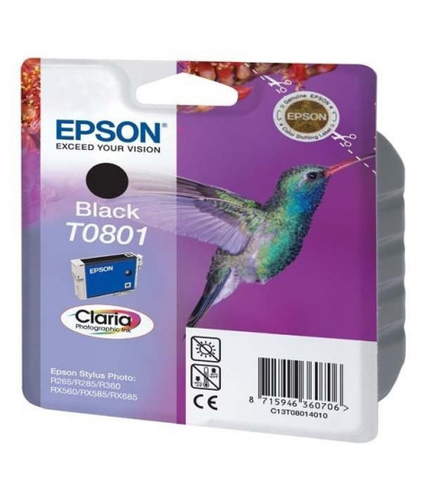 EPSON Cartouche d'encre T0801 Noir - Colibri  (C13T08014011)