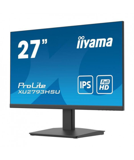 Ecran PC - IIYAMA - PROLITE XU2793HSU-B4 - 27 FHD - Dalle IPS - 4 MS - 75 Hz - HDMI / DisplayPort / VGA -