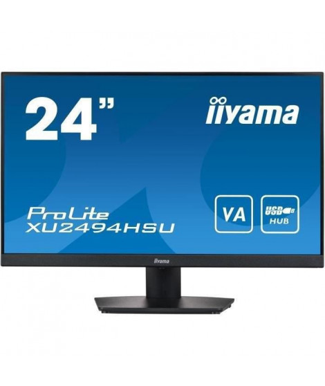 Ecran PC - IIYAMA ProLite XU2494HSU-B2 - 24 FHD - Dalle VA - 4 ms - 75Hz - HDMI  / DisplayPort