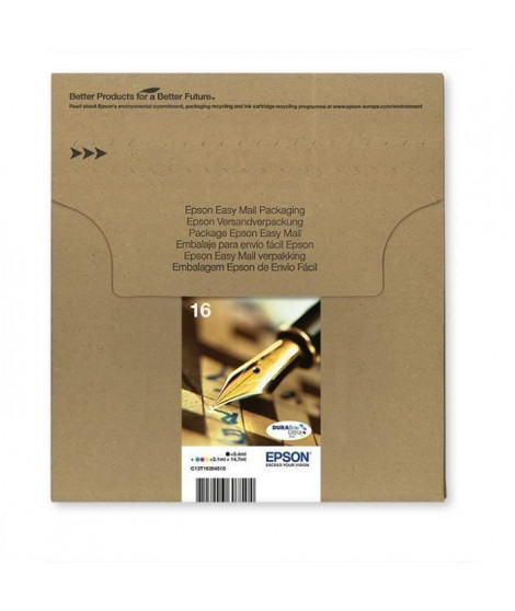 EPSON EasyMail Multiplack T1626 - Stylo plume - Noir, jaune, cyan, magenta (C13T16264511)