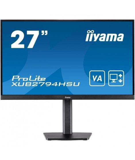Ecran PC - IIYAMA XUB2794HSU-B1 - 27 FHD - Dalle VA - 1 ms - 75Hz - HDMI  / DisplayPort