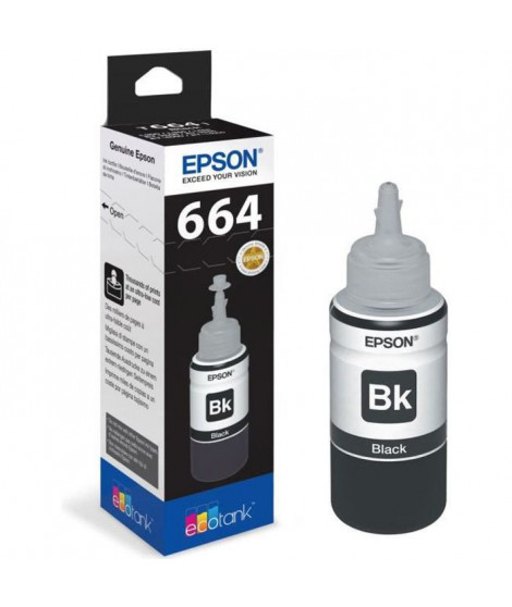 Bouteille d'encre Epson Ecotank T6641 - 70ml Noir (C13T664140)