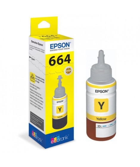 Bouteille d'encre Epson Ecotank T6644 - 70ml Jaune (C13T664440)
