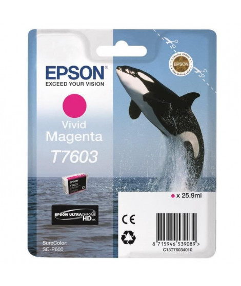 EPSON Cartouche d'encre T7603 Magenta vif - Orque (C13T76034010)