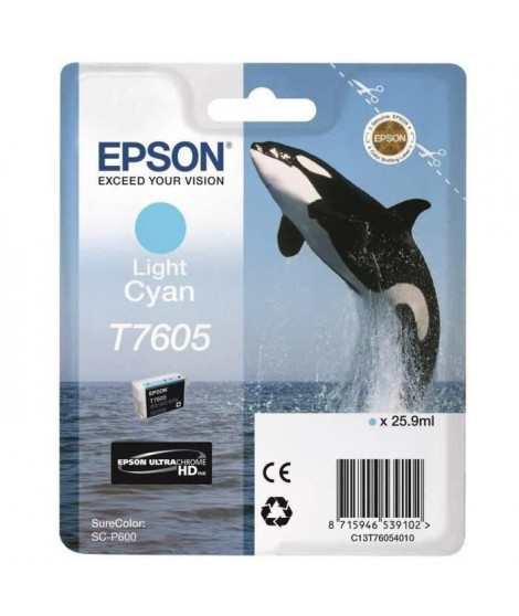 EPSON Cartouche d'encre T7605 Cyan clair - Orque  (C13T76054010)