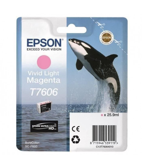 EPSON Cartouche d'encre T7606 Magenta clair - Orque (C13T76064010)