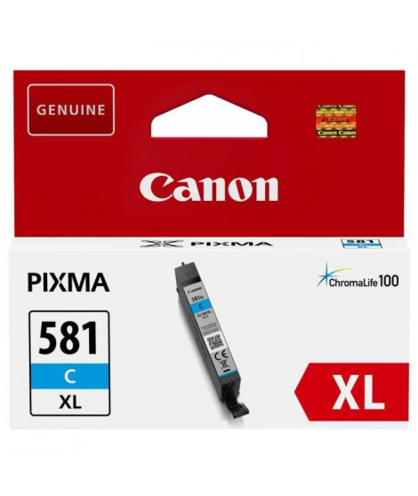 CANON Cartouche d'encre CLI-581C XL grande capacité Cyan (CLI581XL)