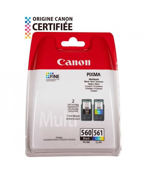 CANON Pack de 2 cartouches d'encre PG-560 / CL-561 Noir + Couleur