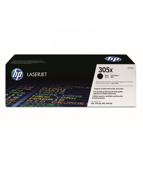 HP 305X Cartouche de toner noir grande capacité authentique (CE410X) pour HP LaserJet Pro Color M451/M351/M475/M375