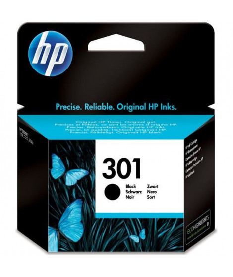 HP 301 Cartouche d'encre noire authentique (CH561EE) pour HP Envy 4505 et HP DeskJet 1050/1512/2548/3057A