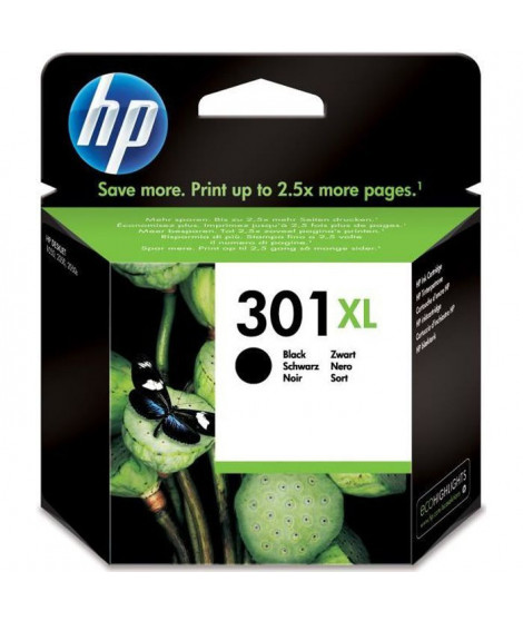 HP 301XL Cartouche d'encre noire grande capacité authentique (CH563EE) pour HP Envy 4505 et HP DeskJet 1050/1512/2548/3057A
