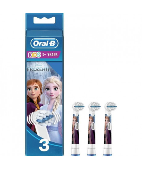 ORAL-B 80352082 - Brossettes de rechange Disney La reine des neiges 2 - Pour brosse a dents éléctrique Oral-B Kids - Lot de 3