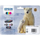 EPSON Multipack T2636 XL - Ours Polaire - Noir, Cyan, Jaune, Magenta (C13T26364010)