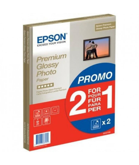 EPSON Papier photo brillant premium - 255g/m2 - A4 - 2x15 feuilles