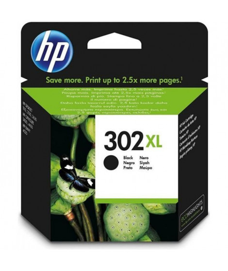 HP 302XL Cartouche d'encre noire grande capacité authentique (F6U68AE) pour HP DeskJet 2130/3630 et HP OfficeJet 3830