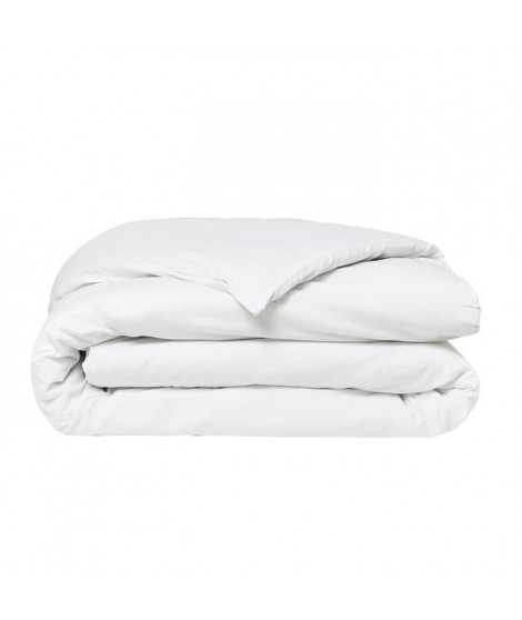 Housse de couette TODAY Essential - 140 x 200 cm - 1 personne - 100% Coton uni - Craie