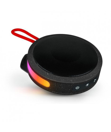 Enceinte bt ronde avec dragonne BIGBEN PARTY - noir et rouge