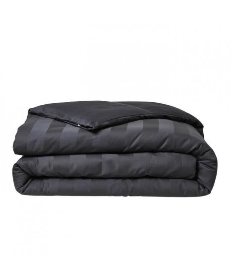 Parrure de lit TODAY Prestige - 240 x 260 cm - 2 personnes - 100% Satin de coton - Fusain