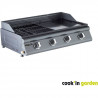 Barbecue gaz LAS PALMAS - 4 brûleurs inox - Allumage intégré - Cuve acier - Surface de cuisson 75x41