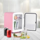 YOGHI Mini Réfrigérateur 4 L Cosmétiques versatile et silencieux - 40W - Rose et blanc