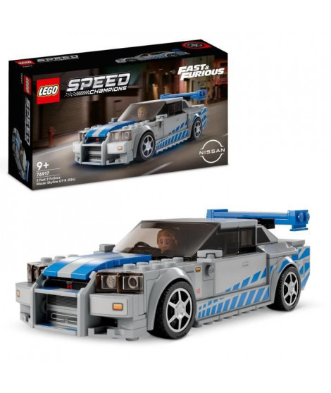 LEGO Speed Champions 76917 Nissan Skyline GT-R (R34) 2 Fast 2 Furious, Maquette de Voiture