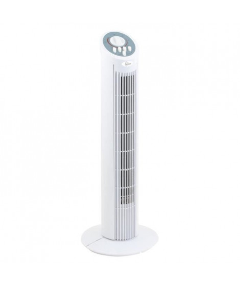 DAKOTA - Ventilateur colonne H74cm 50W blanc oscillant