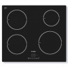BOSCH PIE611B18E  - Table de cuisson Induction - 4 zones - 4600W - L59,2 x P52,2cm - Revetement verre - Noir