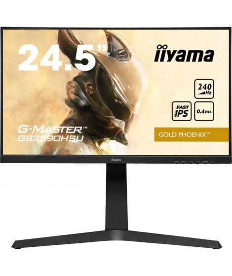 Ecran PC Gamer - IIYAMA G-Master Gold Phenix GB2590HSU-B1 - 24.5 FHD - Dalle Fast IPS - 0.4ms - 240Hz - HDMI / DP / USB - Fre…