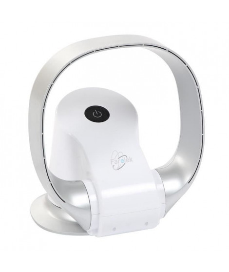 SILENT-AIR RING - Ventilateur a poser sans pale 26W tres silencieux blanc et argent