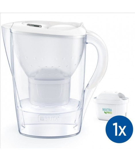 BRITA Carafe filtrante Marella blanche (2,4L)  inclus 1 cartouche MAXTRA PRO All-In-1