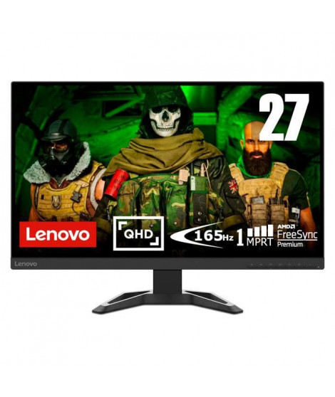 Ecran PC Gamer - LENOVO - G27Q-30 - 27'' QHD - Dalle VA - 1 ms - 165Hz -  HDMI / DisplayPort - AMD FreeSync Premium