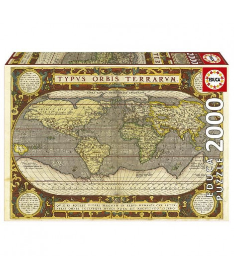 Puzzle - EDUCA - Planisphere - 2000 pieces