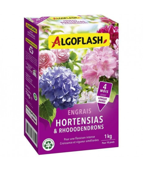 Engrais Hortensias et Rhododendrons - ALGOFLASH NATURASOL - 1 kg