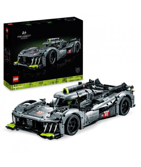 LEGO Technic 42156 PEUGEOT 9X8 24H Le Mans Hybrid Hypercar, Maquette de Voiture de Course