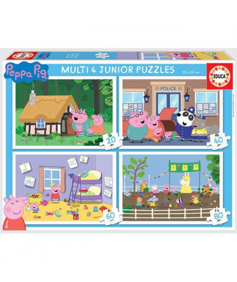 MULTI 4 JUNIOR PEPPA PIG - 4 puzzles progressifs