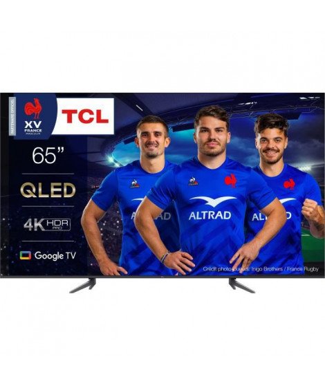 TCL LED 65QLED770 - 165 cm (65) - 4K QLED Dolby vision Dolby Atmos - Google TV HDMI 2.1 - pied ajustable