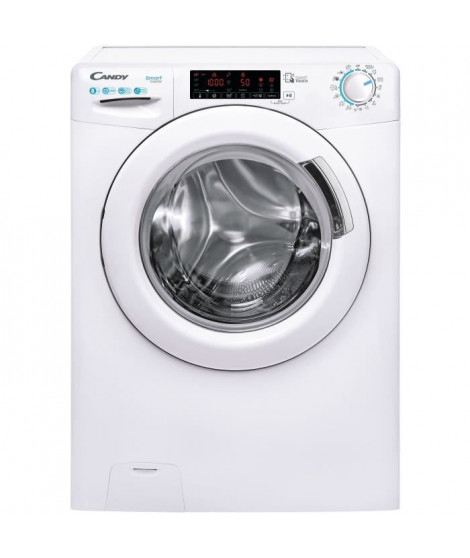 Lave-linge hublot pose libre CANDY CS 128TXME-S - 8 kg - Moteur Induction - Largeur 60 CM - 1200 trs/min - Blanc