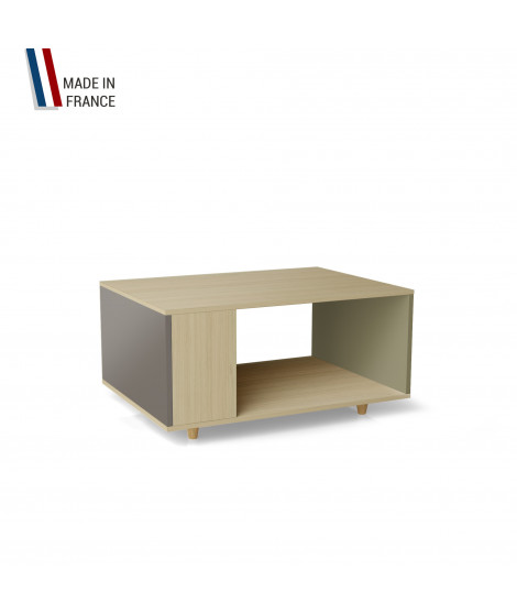 Table basse LIGATIO Chêne Clair - Cubanite - Olive