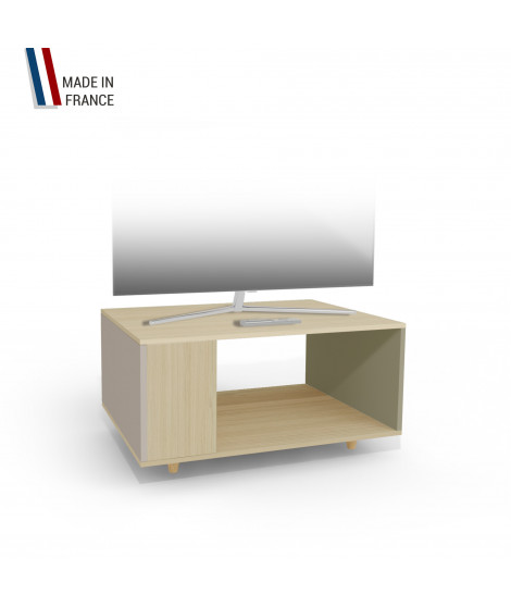 Meuble TV NEXIUM Chêne Clair - Cachemire - Olive