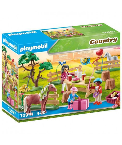 PLAYMOBIL - 70997 - Décoration de fete avec poneys