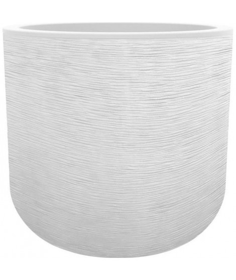 EDA PLASTIQUE - Pot rond 40 cm Graphit'Up - 32,5 L - Blanc cérusé