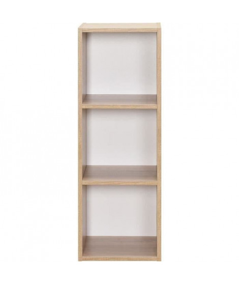 Meuble de rangement MIXCLUB 3 cases - Décor chene - L 31,4x P 30 x H 91 cm